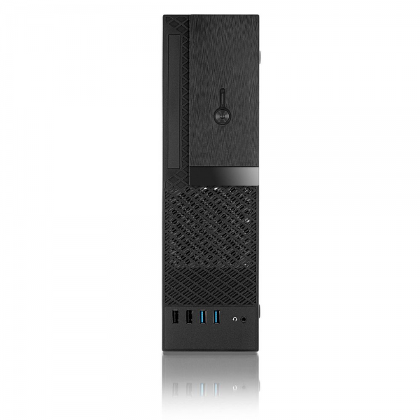 Корпус для ПК FoxLine FL-1001-TFX300S-U32C mATX case, black w/PSU TFX 300W, w/2xUSB2.0+2xUSB3.0+1xType-C (USB2.0),w/1xcombo audio, w/pwr cord, w/ 8cm FAN