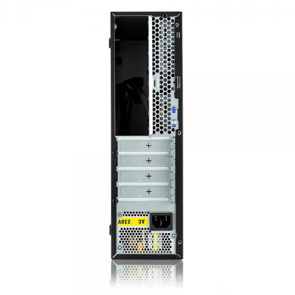 Корпус для ПК FoxLine FL-1001-TFX300S-U32C mATX case, black w/PSU TFX 300W, w/2xUSB2.0+2xUSB3.0+1xType-C (USB2.0),w/1xcombo audio, w/pwr cord, w/ 8cm FAN