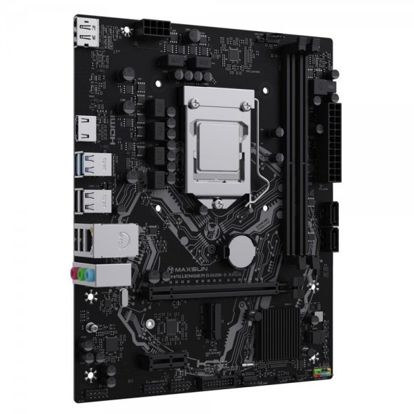Материнская плата Maxsun MS-Challenger B460M-D ARGB B460, LGA1200, 2*DDR4, 1*PCIEx16, 1*PCIEx1, 1*M.2, 4*USB3.2Gen1, 6*USB2.0, 2*SATA3.0, 1G, DP, HDMI, M-ATX, RTL