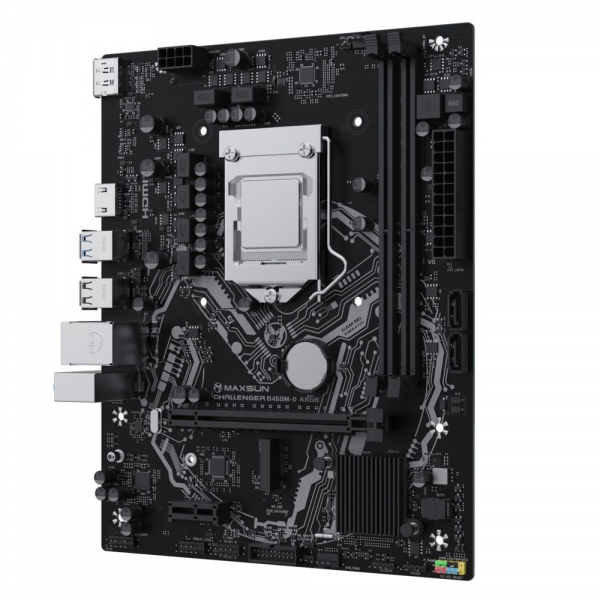 Материнская плата Maxsun MS-Challenger B460M-D ARGB B460, LGA1200, 2*DDR4, 1*PCIEx16, 1*PCIEx1, 1*M.2, 4*USB3.2Gen1, 6*USB2.0, 2*SATA3.0, 1G, DP, HDMI, M-ATX, RTL