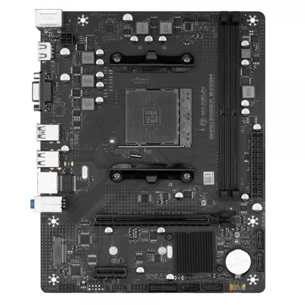 Материнская плата Maxsun MS-Challenger B450M AM4, B450, 2xDDR4, 1*PCIEx16, 1*PCIEx1, 1*M.2, 4*USB3.2Gen1, 4*USB2.0, 4*SATA3.0, 1G, VGA, HDMI, M-ATX, RTL