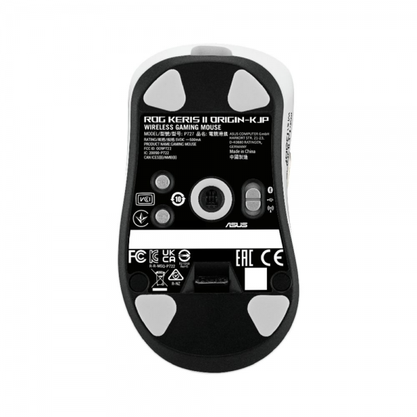 Мышь ASUS P727 ROG KERIS II ORIGIN-KJP/WHT 63g 42,000DPI USB Bluetooth 5.1 2.4GHz 5buttons