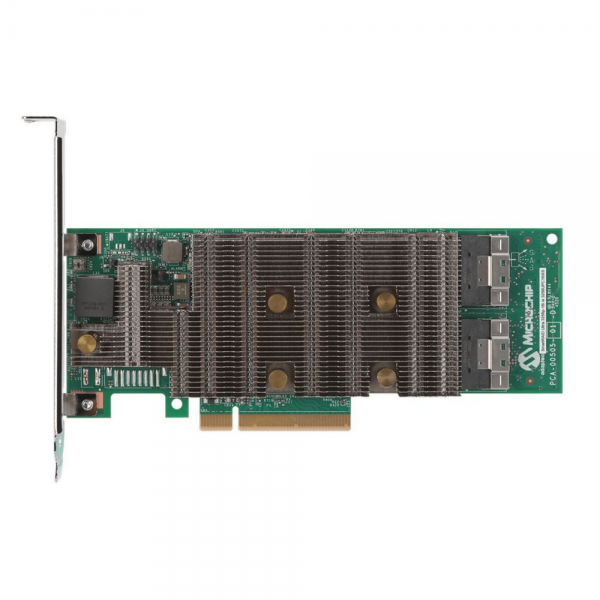RAID-контроллер MICROCHIP Adaptec SmartRAID 3254-16i/e (3254С16IXS / 3254С16IX2S) PCIe 4.0 x8, LP, 24G SAS/SATA/NVMe, RAID 0,1,5,6,10,50,60, 16port(2xINT SFF-8654), 4GB Cache, Cache Backup, maxCache, конденсатор в комплекте, RTL (S1)