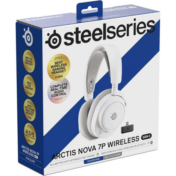 Наушники SteelSeries Arctis Nova 7P Wireless (Gen 2) White