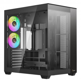 Корпус для ПК Ocypus Case Delta C74 BK ARGB ATX / win / black / 2 ARGB fans / no PSU /Tempered Glass