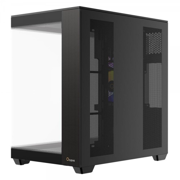 Корпус для ПК Ocypus Case Delta C74 BK ARGB ATX / win / black / 2 ARGB fans / no PSU /Tempered Glass