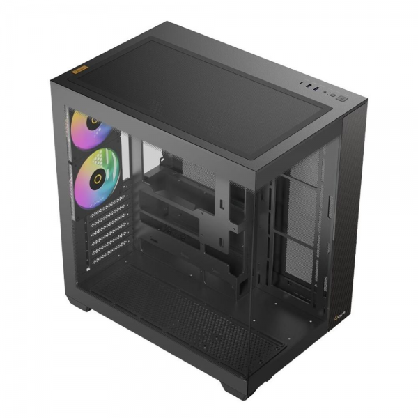 Корпус для ПК Ocypus Case Delta C74 BK ARGB ATX / win / black / 2 ARGB fans / no PSU /Tempered Glass