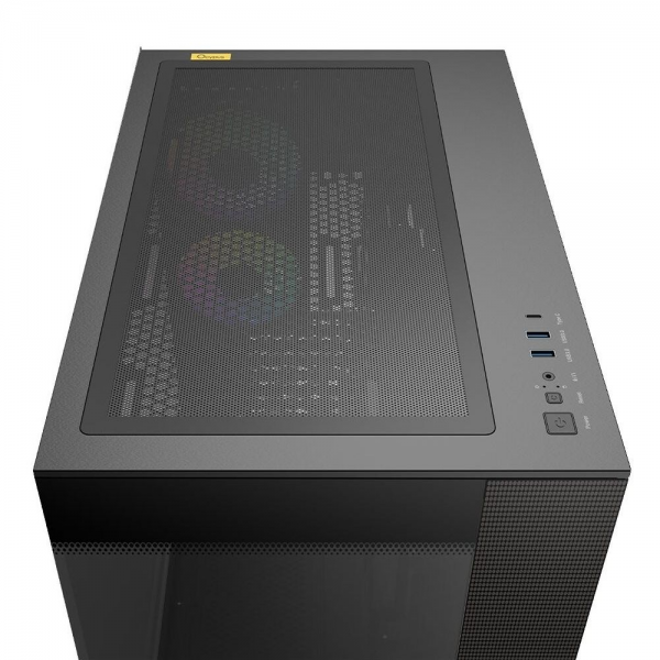 Корпус для ПК Ocypus Case Delta C74 BK ARGB ATX / win / black / 2 ARGB fans / no PSU /Tempered Glass