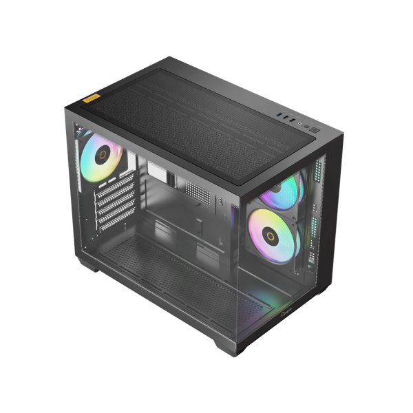 Корпус для ПК Ocypus Gamma C54 BK ARGB mATX / win / black / 3 ARGB fans / no PSU / Tempered Glass