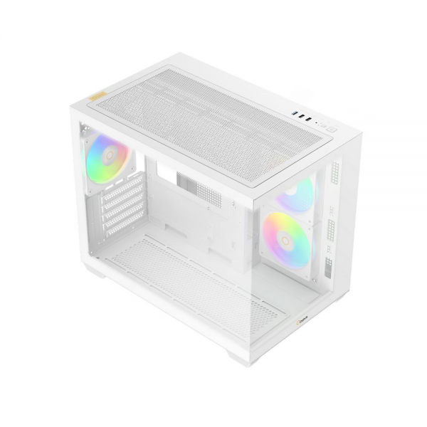 Корпус для ПК Ocypus Gamma C54 WH ARGB mATX / win / white / 3 ARGB fans / no PSU / Tempered Glass