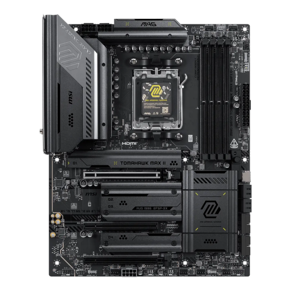 Материнская плата MSI MAG B850 TOMAHAWK MAX WIFI II B850, AM5, 4*DDR5, 3*PCIEx16, 4*M.2, 4*TypeC, 2*USB3.2Gen2, 5*USB3.2Gen1, 8*USB2.0, 4*SATA3.0, 5G, HDMI, ATX, RTL