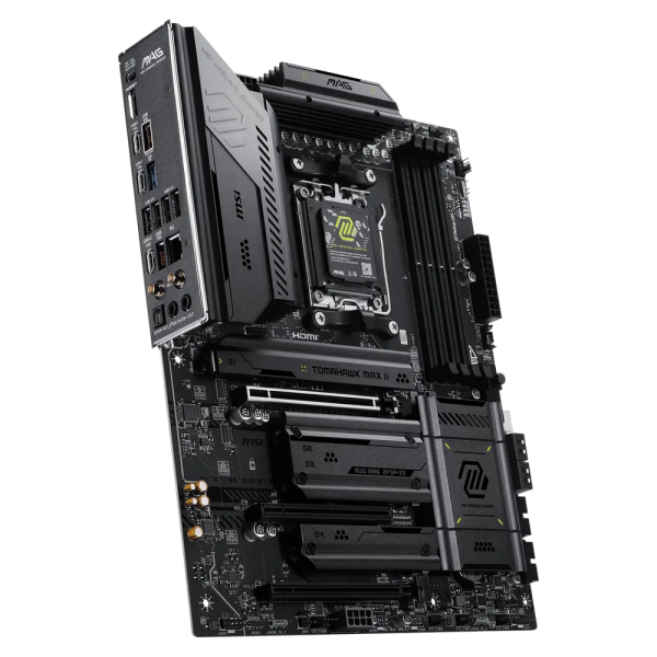 Материнская плата MSI MAG B850 TOMAHAWK MAX WIFI II B850, AM5, 4*DDR5, 3*PCIEx16, 4*M.2, 4*TypeC, 2*USB3.2Gen2, 5*USB3.2Gen1, 8*USB2.0, 4*SATA3.0, 5G, HDMI, ATX, RTL