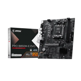 Материнская плата MSI PRO B850M-E EVO B850, AM5, 2*DDR5, 1*PCIEx16, 1*PCIEx1, 1*M.2, 6*USB3.2Gen1, 6*USB2.0, 4*SATA3.0, 2.5G, VGA, HDMI, M-ATX, RTL