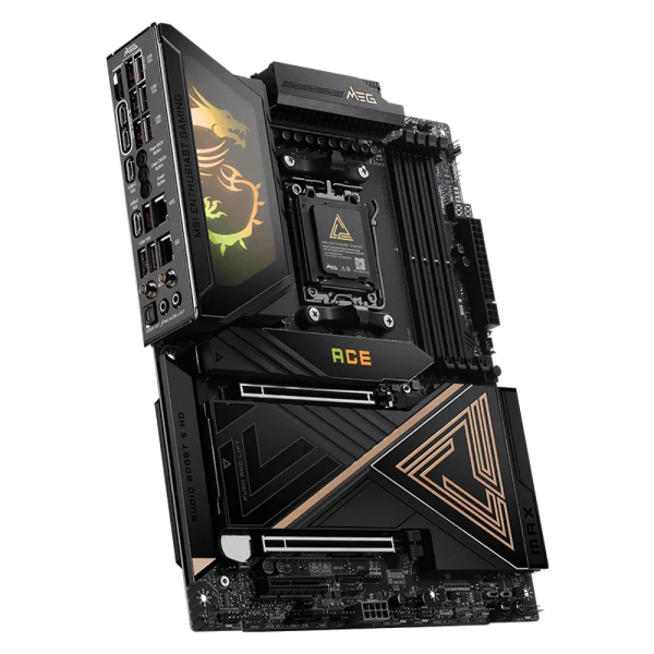 Материнская плата MSI MEG X870E ACE MAX X870E, AM5, 4*DDR5, 2*PCIEx16, 1*PCIEx4, 5*M.2, 3*TypeC, 9*USB3.2Gen2, 4*USB3.2Gen1, 4*USB2.0, 4*SATA3.0, 10G, 5G, 2*Type-C(DP), HDMI, ATX, RTL