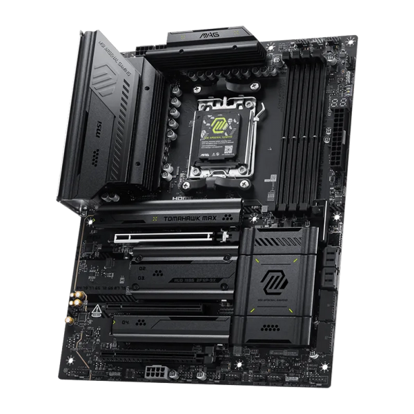 Материнская плата MSI MAG X870E TOMAHAWK MAX WIFI X870E, AM5, 4*DDR5, 3*PCIEx16, 4*M.2, 2*TypeC, 2*USB3.2Gen2, 7*USB3.2Gen1, 8*USB2.0, 4*SATA3.0, 5G, 2*Type-C(DP), HDMI, ATX, RTL