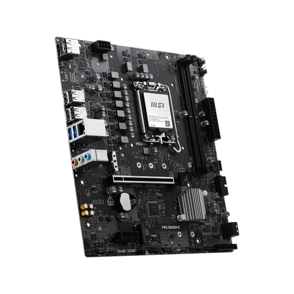Материнская плата MSI PRO B860M-E B860, LGA1851, 2*DDR5, 1*PCIEx16, 1*PCIEx1, 2*M.2, 1*TypeC, 4*USB3.2Gen1, 8*USB2.0, 4*SATA3.0, 5G, DP, HDMI, M-ATX, RTL