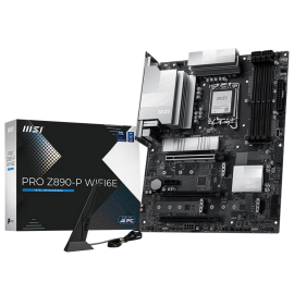 Материнская плата MSI PRO Z890-P WIFI6E Z890, LGA1851, 4*DDR5, 3*PCIEx16, 1*PCIEx1, 4*M.2, 2*TypeC, 1*USB3.2 Gen2, 6*USB3.2 Gen1, 8*USB2.0, 4*SATA3, 5G, DP, HDMI, ATX, RTL