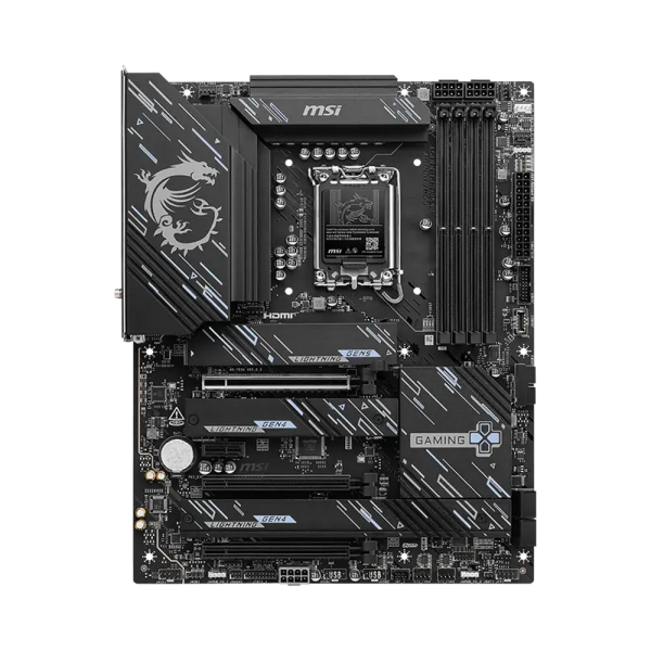 Материнская плата MSI Z890 GAMING PLUS WIFI6E Z890, LGA1851, 4*DDR5, 3*PCIEx16, 1*PCIEx1, 4*M.2, 2*TypeC, 1*USB3.2Gen2, 6*USB3.2Gen1, 8*USB2.0, 4*SATA3.0, 5G, DP, HDMI, ATX, RTL