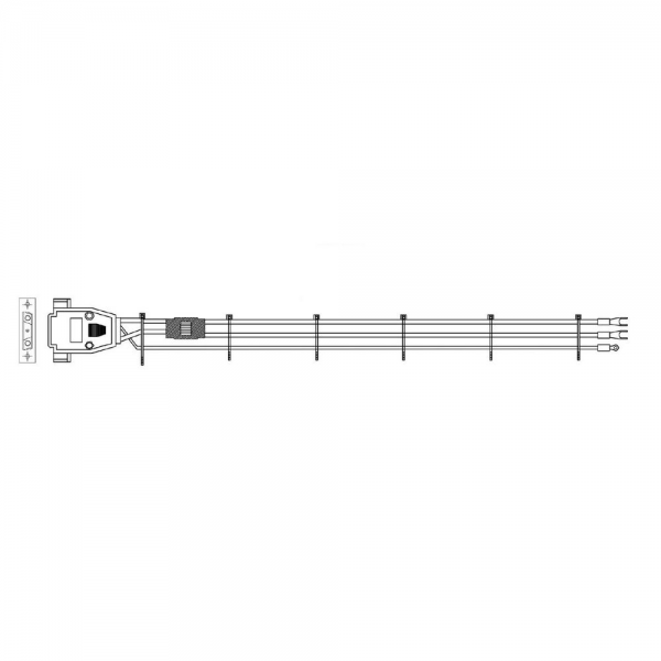 Кабель Gospower 0504-16030021, Power cable DC 2m Для блоков питания серии G1232