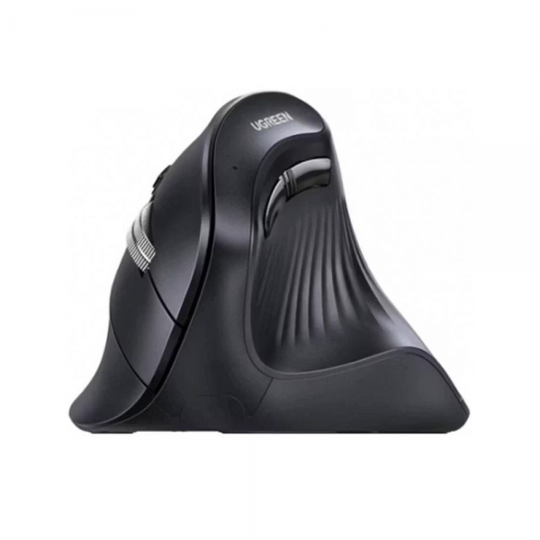 Беспроводная компьютерная мышь вертикальная UGREEN MU008 (25444) Wireless Vertical Mouse 2.4 GHz&BT. Цвет: черный