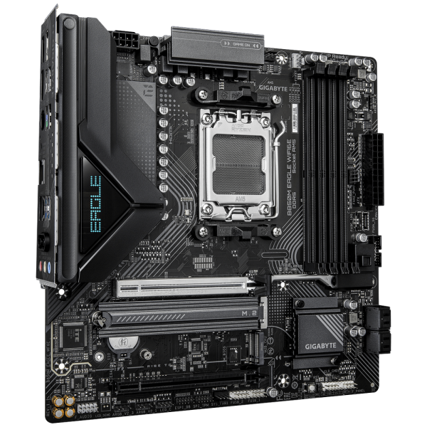 Материнская плата Gigabyte B850M EAGLE WIFI6E B850, AM5, 4xDDR5, 2*PCIEx16, 2*M.2, 2*TypeC, 1*USB3.2Gen2, 4*USB3.2Gen1, 8*USB2.0, 4*SATA3.0, 2.5G, 2*DP, HDMI, M-ATX, RTL