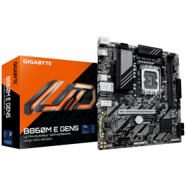 Материнская плата Gigabyte B860M E GEN5 B860, LGA1851, 2*DDR5, 1*PCIEx16, 1*PCIEx1, 2*M.2 6*USB3.2Gen1, 6*USB2.0, 4*SATA3.0, 1G, DP, HDMI, M-ATX, RTL