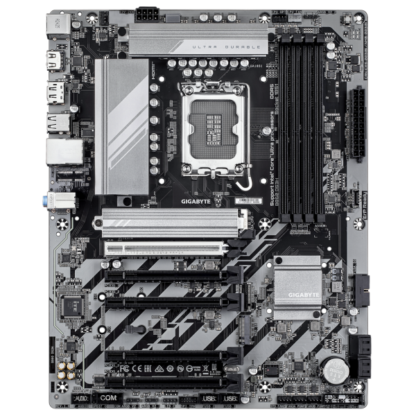 Материнская плата Gigabyte B860 DS3H B860, LGA1851, 4*DDR5, 5*PCIEx16, 2*M.2, 2*TypeC, 1*USB3.2Gen2, 2*USB3.2Gen1, 8*USB2.0, 4*SATA3.0, 2.5G, DP, HDMI, ATX, RTL