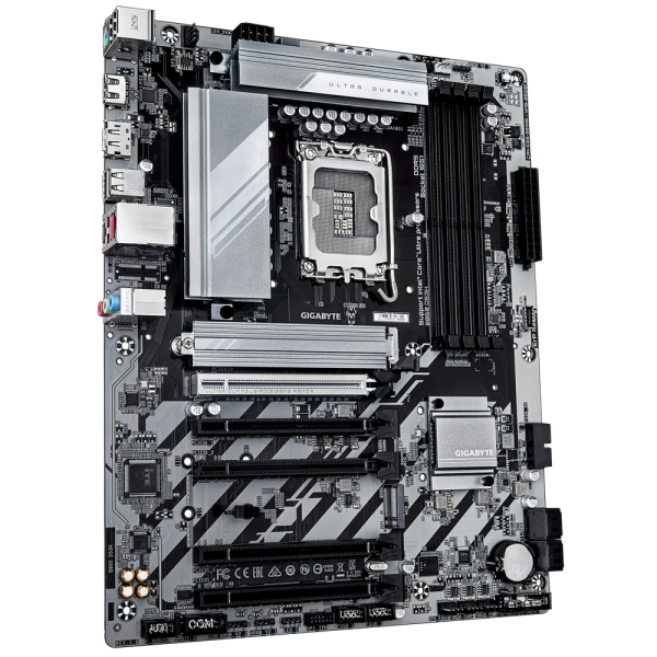 Материнская плата Gigabyte B860 DS3H B860, LGA1851, 4*DDR5, 5*PCIEx16, 2*M.2, 2*TypeC, 1*USB3.2Gen2, 2*USB3.2Gen1, 8*USB2.0, 4*SATA3.0, 2.5G, DP, HDMI, ATX, RTL