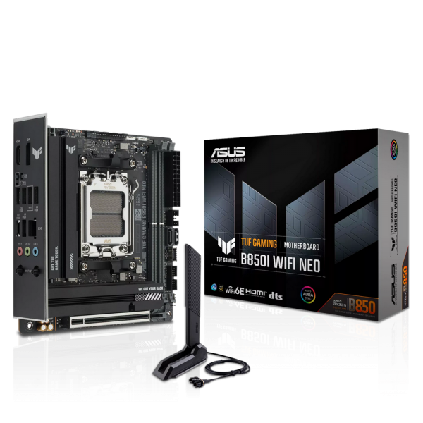 Материнская плата ASUS TUF GAMING B850I WIFI NEO AM5 mini-ITX 2xDDR5 1xPCIEx16 1xM.2 USB-C DP HDMI 2,5GLAN WiFi 6E