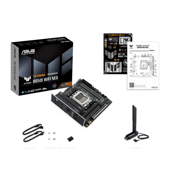 Материнская плата ASUS TUF GAMING B850I WIFI NEO AM5 mini-ITX 2xDDR5 1xPCIEx16 1xM.2 USB-C DP HDMI 2,5GLAN WiFi 6E