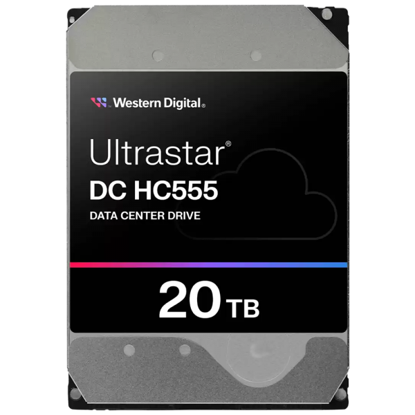 Жесткий диск серверный 3.5" 20TB WD Ultrastar DC HC555 WUH722020CLE6L4 SATA 6Gb/s, 7200rpm, 512MB, 512e, CMR, Helium, Bulk