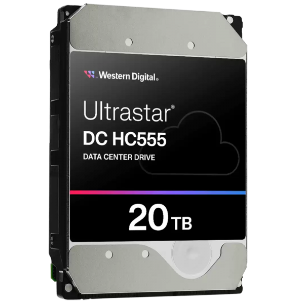Жесткий диск серверный 3.5" 20TB WD Ultrastar DC HC555 WUH722020CLE6L4 SATA 6Gb/s, 7200rpm, 512MB, 512e, CMR, Helium, Bulk