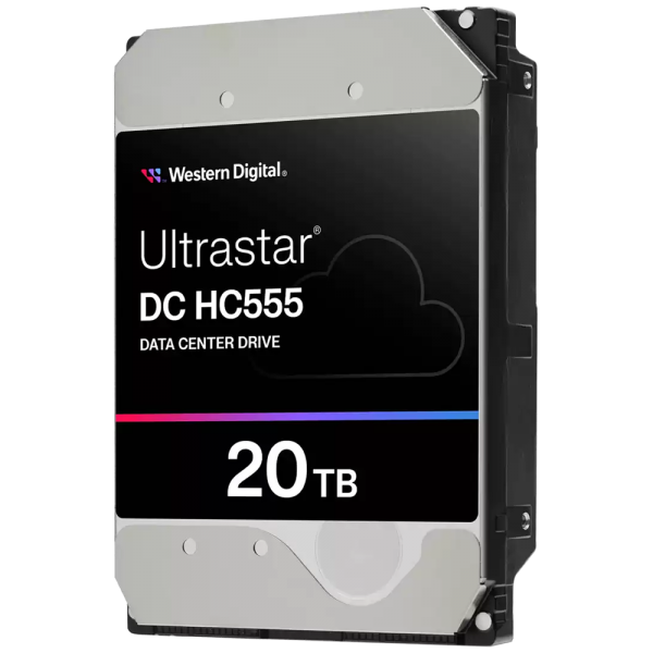 Жесткий диск серверный 3.5" 20TB WD Ultrastar DC HC555 WUH722020CLE6L4 SATA 6Gb/s, 7200rpm, 512MB, 512e, CMR, Helium, Bulk