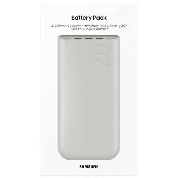 Внешний аккумулятор Samsung 20000mAh (EB-P4520XUEGRU) бежевый
