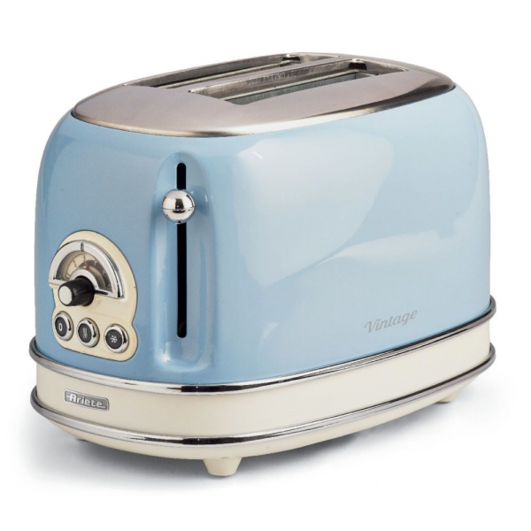 Тостер на 2 слайса Ariete 00C015515AR0 155 Vintage, голубой