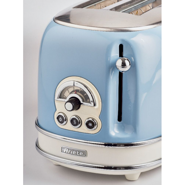 Тостер на 2 слайса Ariete 00C015515AR0 155 Vintage, голубой