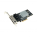 Сетевой адаптер STLab N-1060 4x1GbE, PCIe 2.1 x4, RJ45, BCM5719, Ethernet Adapter
