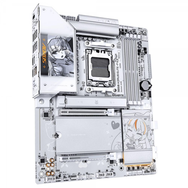 Материнская плата AORUS B850 AORUS ELITE-P ICE B850, AM5, 4xDDR5, 2*PCIEx16, 4*M.2, 3*TypeC, 2*USB3.2Gen2, 6*USB3.2Gen1, 8*USB2.0, 2*SATA3.0, 5G, HDMI, ATX, RTL