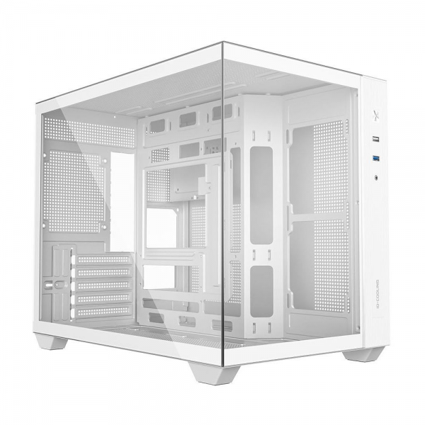 Корпус Case ID-Cooling VIEW 500 White mATX/win TG/ no fan/ Gen2 Type C/ CPU 162mm/ GPU 407mm/ no PSU