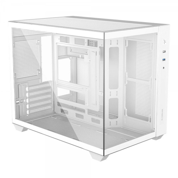 Корпус Case ID-Cooling VIEW 500 White mATX/win TG/ no fan/ Gen2 Type C/ CPU 162mm/ GPU 407mm/ no PSU