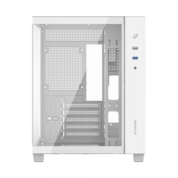 Корпус Case ID-Cooling VIEW 500 White mATX/win TG/ no fan/ Gen2 Type C/ CPU 162mm/ GPU 407mm/ no PSU