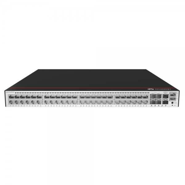 Коммутатор Huawei S5735-L48P4XE-A-V2 (48*10/100/1000BASE-T ports, 4*10GE SFP+ ports, 2*12GE stack ports, PoE+, 1*AC power), L-MLIC-S57L