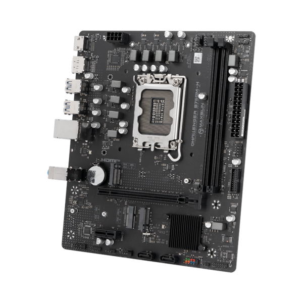 Материнская плата Maxsun MS-Challenger B760M-H B760, LGA1700, 2*DDR4, 1*PCIEx16, 1*PCIEx1, 2*M.2, 2*TypeC, 6*USB3.2Gen1, 4*USB2.0, 3*SATA3.0, 1G, DP, HDMI, M-ATX, RTL