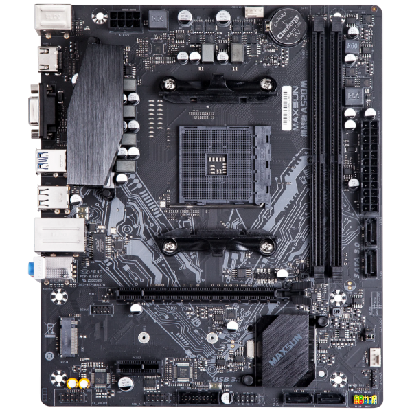Материнская плата Maxsun MS-Challenger A520M A520, AM4, 2xDDR4, 1*PCIEx16, 1*PCIEx1, 1*M.2, 4*USB3.2Gen1, 6*USB2.0, 3*SATA3.0, 1G, VGA, HDMI, M-ATX, RTL