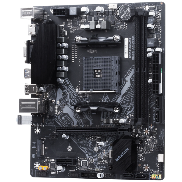 Материнская плата Maxsun MS-Challenger A520M A520, AM4, 2xDDR4, 1*PCIEx16, 1*PCIEx1, 1*M.2, 4*USB3.2Gen1, 6*USB2.0, 3*SATA3.0, 1G, VGA, HDMI, M-ATX, RTL