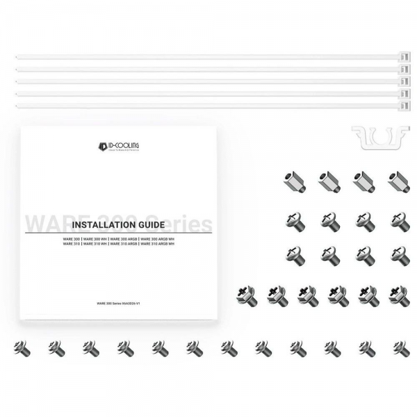 Корпус Case ID-Cooling WARE 300 White mATX/ win TG/ no fan/ Type C/ CPU 160mm/ GPU 320mm/ no PSU