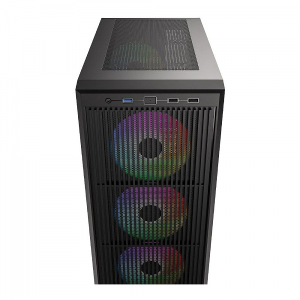 Корпус Case ID-Cooling WARE 310 ARGB Black ATX/ win TG/ 4 fans/ Type C/ CPU 160mm/ GPU 320mm/ no PSU