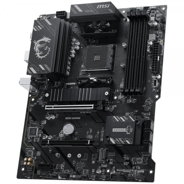 Материнская плата MSI B550 GAMING B550, AM4, 4*DDR4, 2*PCIEx16, 1*PCIEx1, 2*M.2, 2*TypeC, 1*USB3.2Gen2, 4*USB3.2Gen1, 8*USB2.0, 6*SATA3.0, 1G, DP, HDMI, ATX, RTL