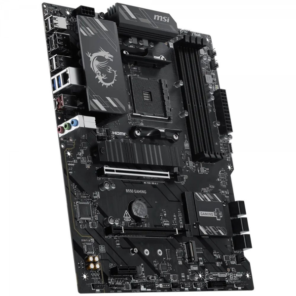 Материнская плата MSI B550 GAMING B550, AM4, 4*DDR4, 2*PCIEx16, 1*PCIEx1, 2*M.2, 2*TypeC, 1*USB3.2Gen2, 4*USB3.2Gen1, 8*USB2.0, 6*SATA3.0, 1G, DP, HDMI, ATX, RTL