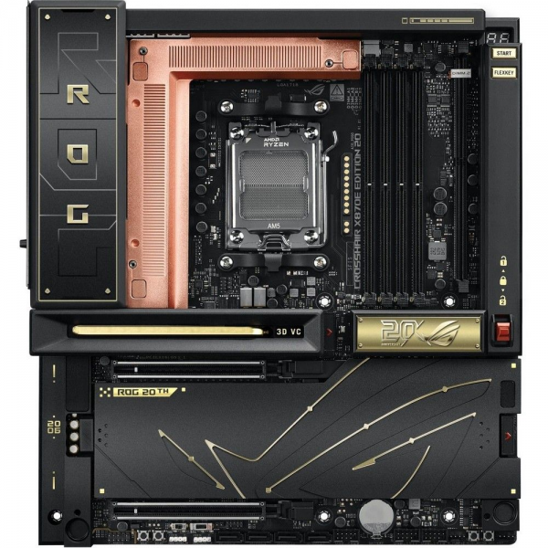 Материнская плата ASUS ROG CROSSHAIR X870E EDITION 20 AM5 E-ATX 4xDDR5 2xPCIEx16 9xM.2 4xUSB-C 2xDP 2x10GLAN Wi-Fi 7